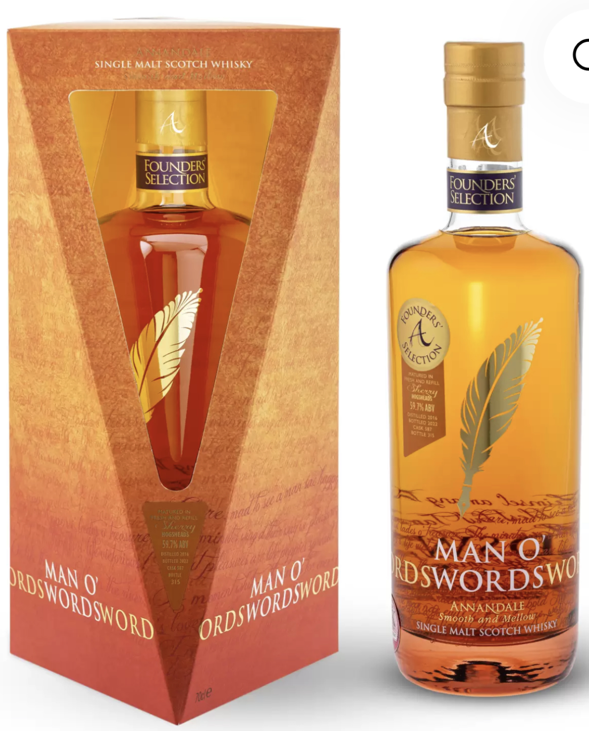 Annandale Man O Words Cask 587 Distillery Packaging Annandale Man O Words Cask 587 Distillery Packaging