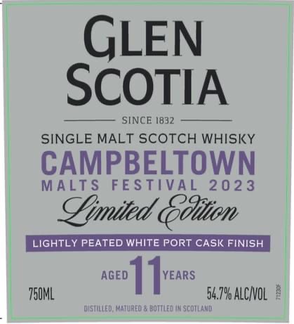 Glen Scotia 11 Year Old Campbeltown Malt Festival 2023 Glen Scotia 11 Year Old Campbeltown Malt Festival 2023