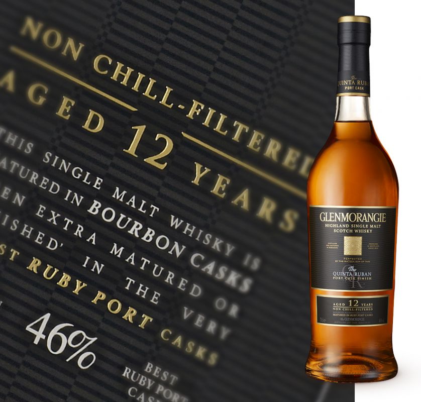 Glenmorangie Quinta Ruban 12 Year Old Label Glenmorangie Quinta Ruban 12Year Old Label