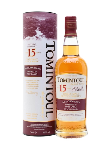Tomintoul 15 Year Old Portwood Single Malt Whisky Tomintoul 15 Year Old Portwood Single Malt Whisky