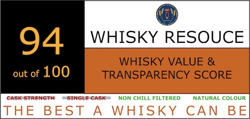 Whisky Value & Transparency Score 94 out of 100 Whisky Value & Transparency Score 94 out of 100